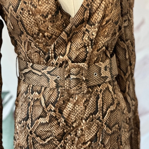 NWT Zara New Snake Skin Belted Women's Dress Size XS - Picture 9 of 16